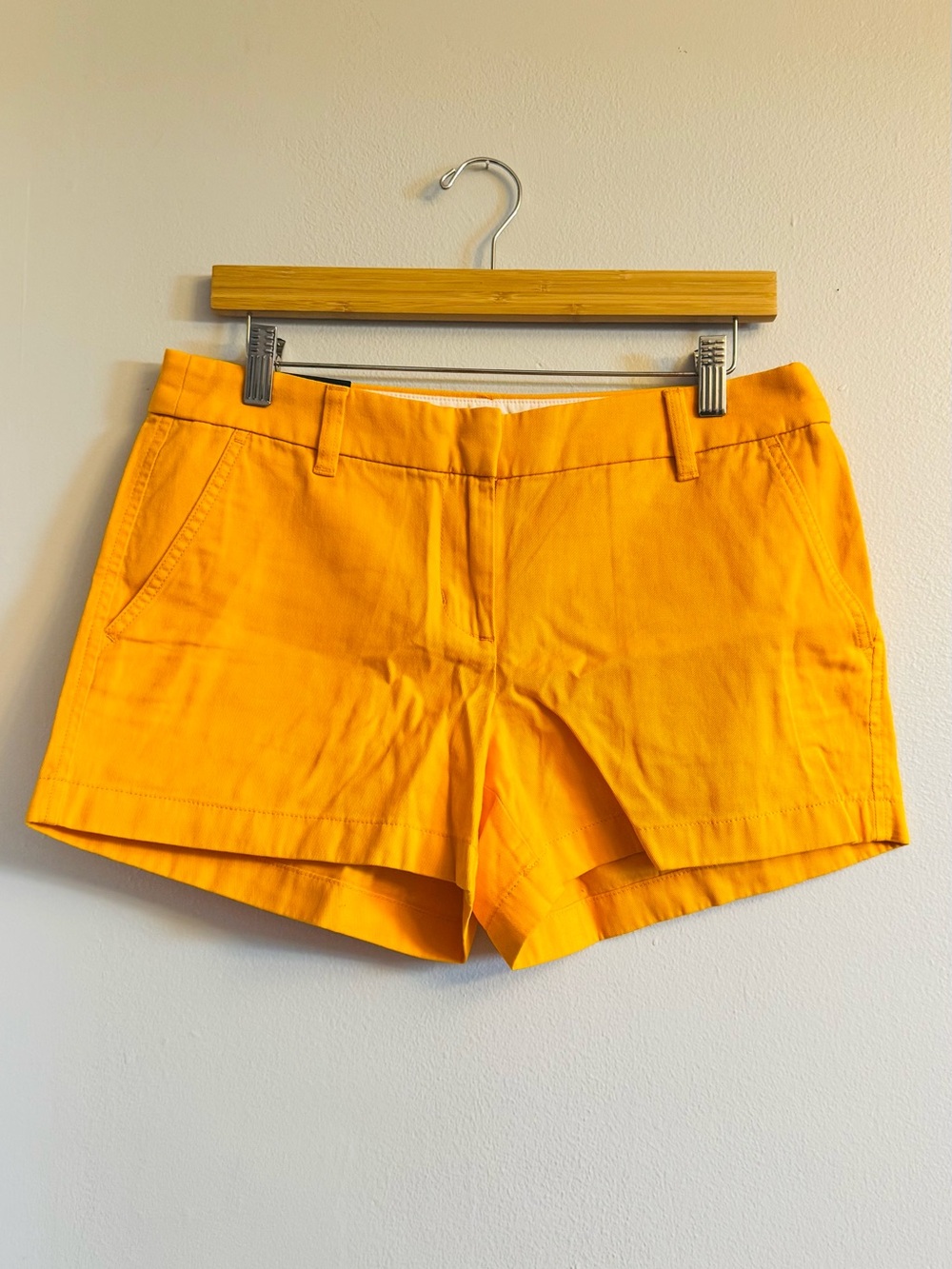 NWT J.Crew Factory 3.5" Classic Chino Short Size 6 Golden Marigold Yellow